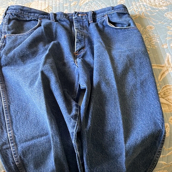 Men’s jeans size 40 length 30 blue all cotton - Picture 2 of 5